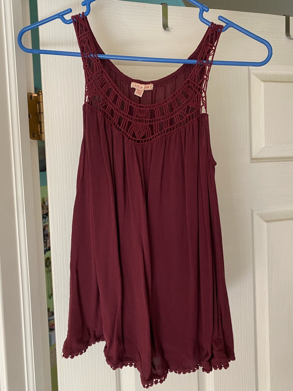 Cape Juby Burgundy Flowy Tank Top